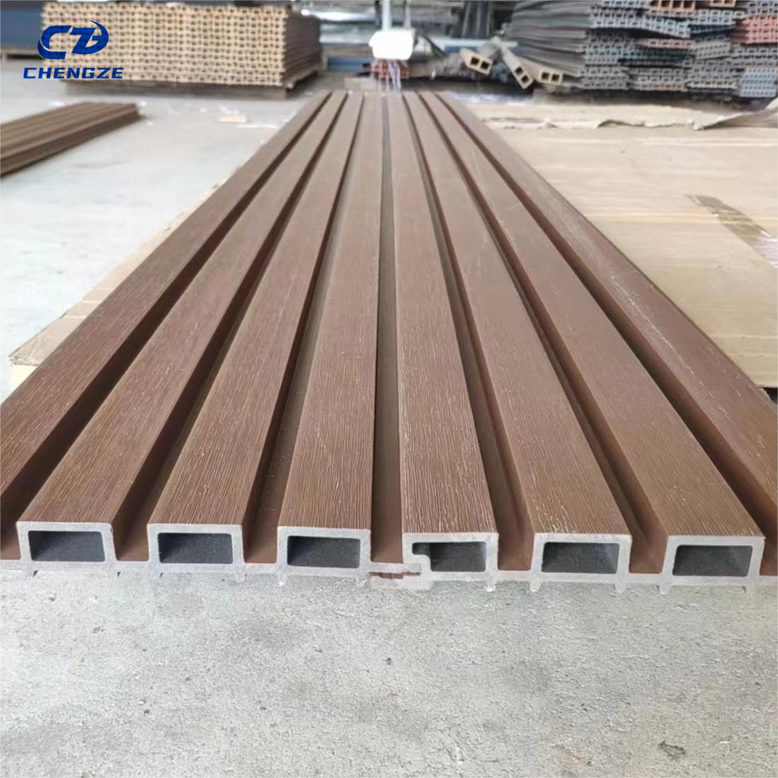 Exterior 3D Wood Fluted Panel WPC Cladding Boards Great Wall Panels