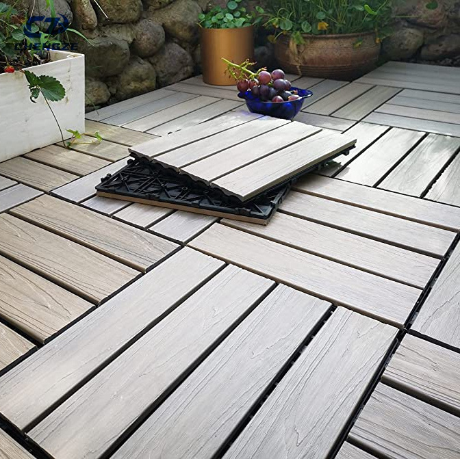 High Quality Custom Balcony DIY Tiles Outdoor WPC Decking Accessories