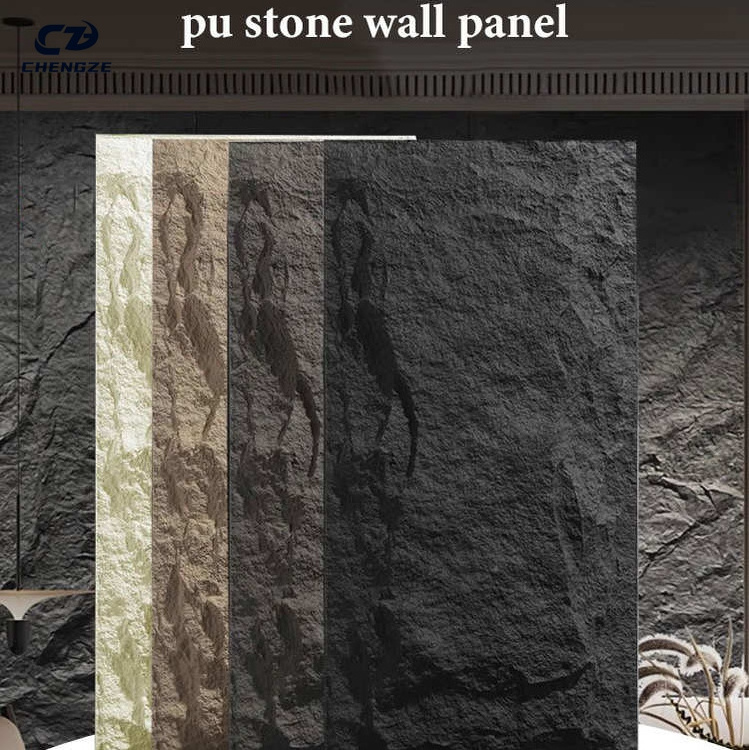 NEW Lightweight Cladding Materials PU Stone Soundproof Wall Panel