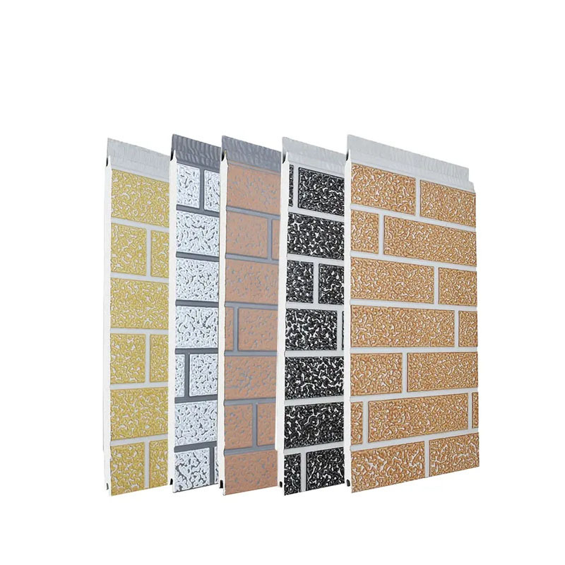 Metal Exterior Wall Decorative Panel Wood Grain Series Carved Board Polyurethane Insulation Panel Sandwich Board