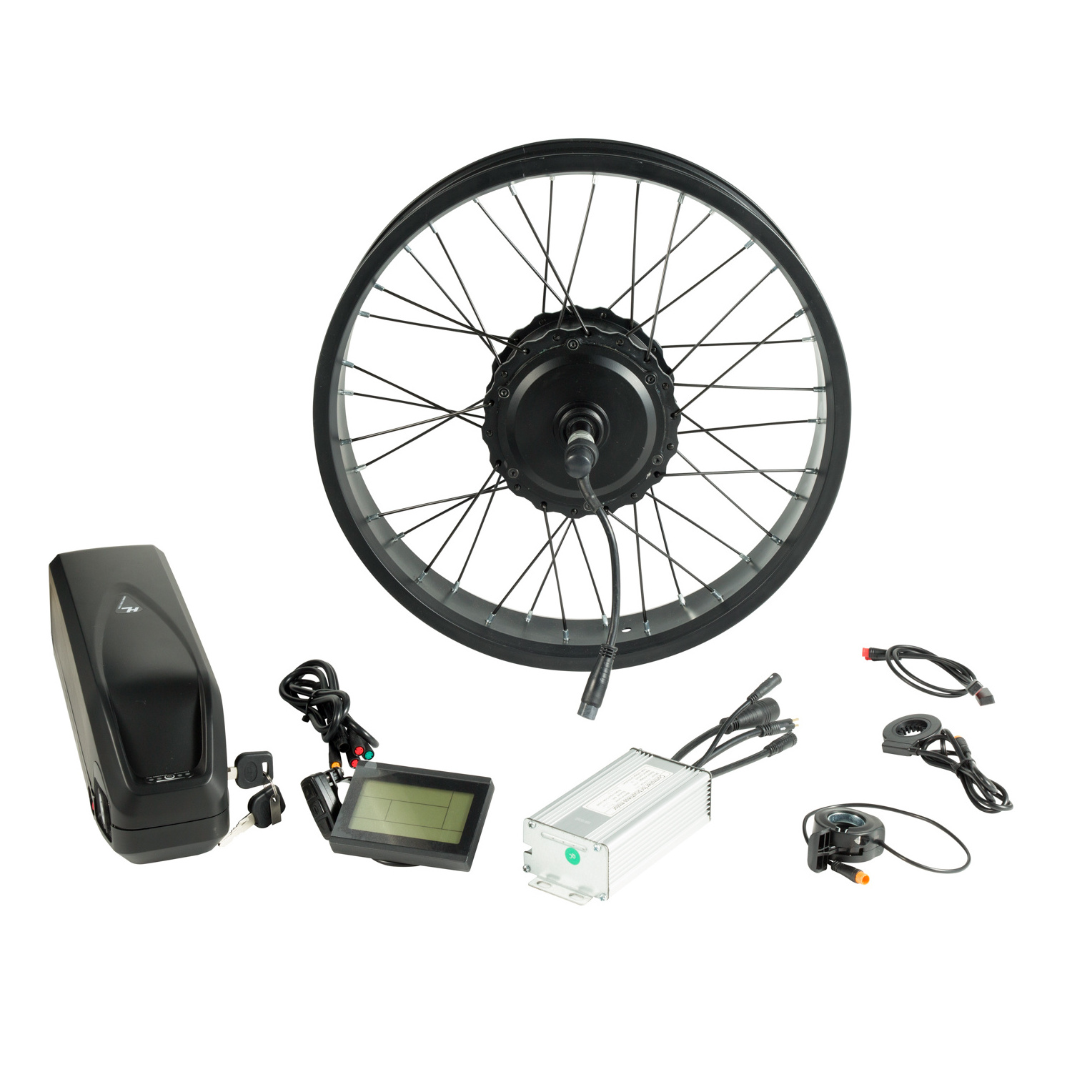 48V 1000W 1500W 2000W Electric Bike Conversion Kit with Battery with Half Twist Throttle