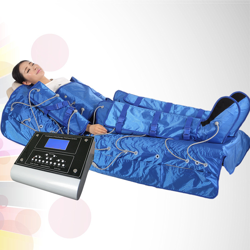 Portable desktop 3 in 1 Pressotherapy infrared electric stimulation slimming machine with blanket