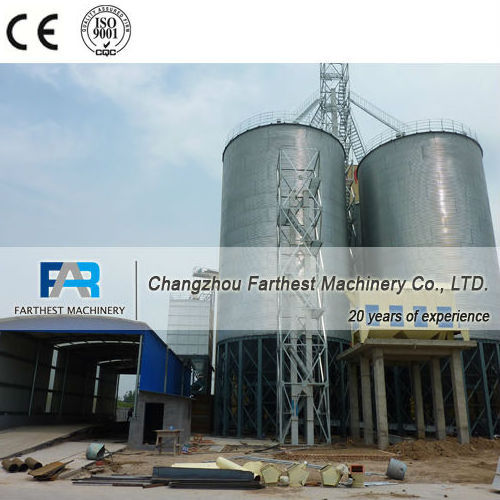 Cattle Feed Storage Silos Used in Milking Cow Farm