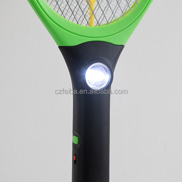 Insect Bug Zapper Mosquito Home Racket Fly Bat Lead Acid Battery Rechargeable Electric Mosquito Swatter with light