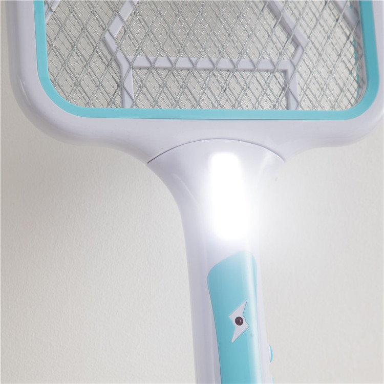 Hot sale customized  big net pest control racket bug rechargeable  fly killer  electric mosquito  swatter with lights for home