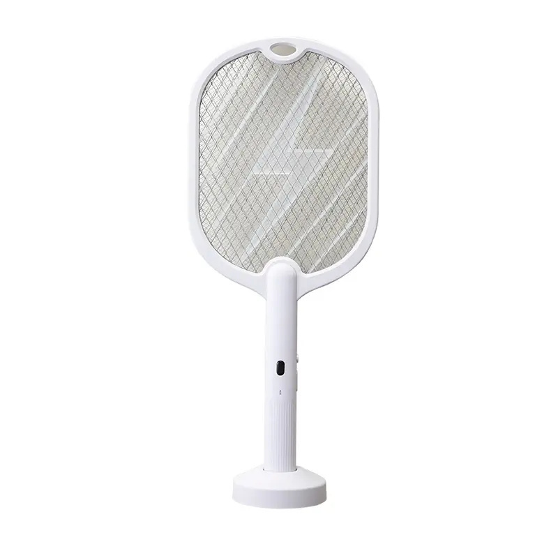 Factory direct sale  ABS 2 in 1 Rechargeable Electric Mosquito Killer Racket  mosquito Swatter lure led lamp for indoor