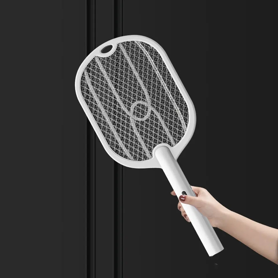 Factory direct sale  ABS 2 in 1 Rechargeable Electric Mosquito Killer Racket  mosquito Swatter lure led lamp for indoor