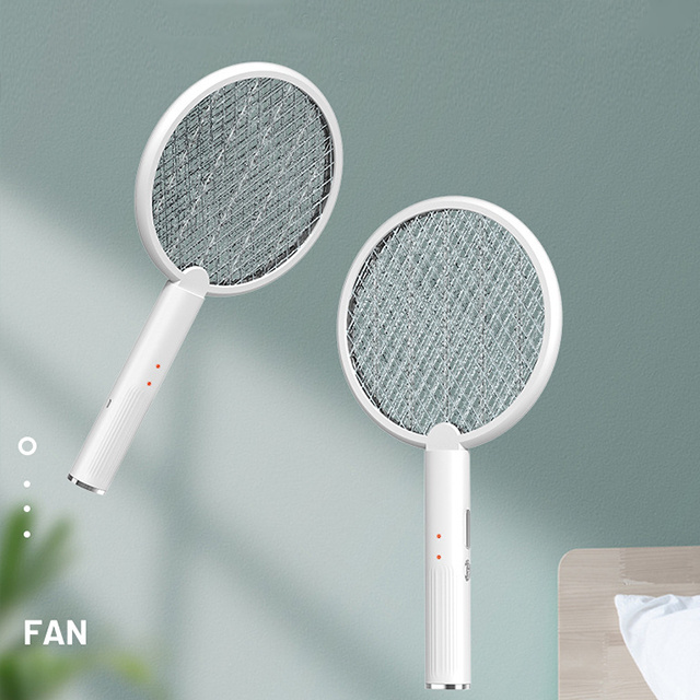 Mini Size Safety Mesh 2 in 1 Mosquito Racket Rechargeable Home Electric Fly Racket Rechargeable Swatter