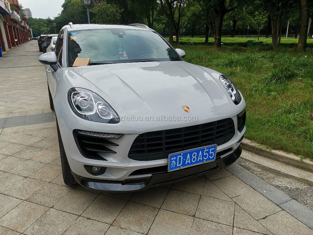 Auto spare parts Carbon Fiber front bumper lip for Porsche for Macan modified Techart body kit