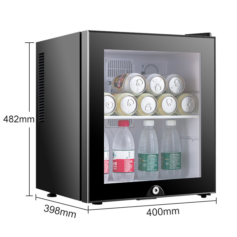 Smad Compact Mini Fridge Quiet No Noise Absorption Refrigerator with Lock 30L Truck Fridge 110V/12V Refrigerator