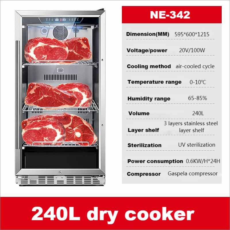 Hot sale Meat Beef Curing Aging Dry Age Display Fridge Cooler Diy Machine Cabinet Chamber