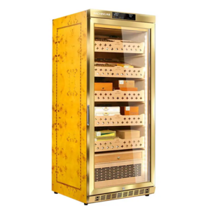 220 liter top precise temperature humidity control wifi monitor stainless steel cedar wood cigar humidor cabinet