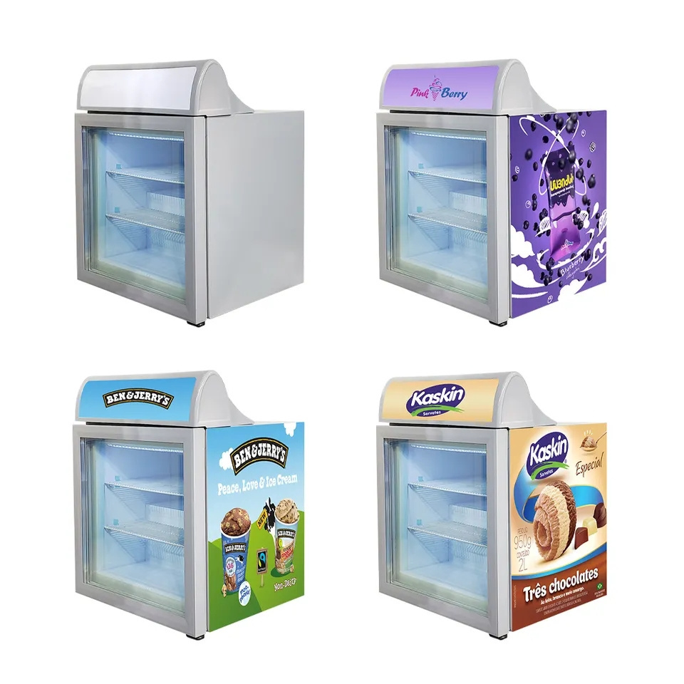 55L Compressor Cooling Ice Cream Display Small Hotel Mini Bar Freezer