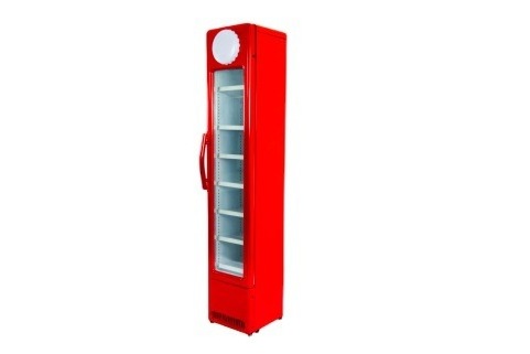 Glass Door Upright Display Beverage Cooler Commercial Beverage Beer Upright Door Refrigerator With Top Light Box