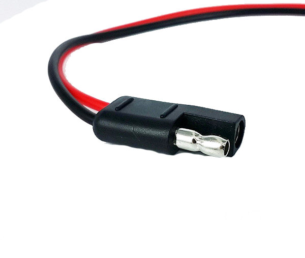 QUICK DISCONNECT WIRE HARNESS 2 PIN - SAE CONNECTOR 10 GAUGE Black&Red Nickle-plated