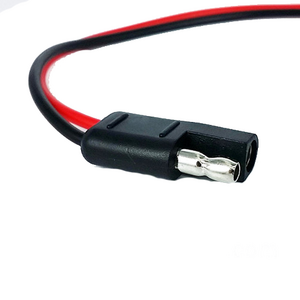 QUICK DISCONNECT WIRE HARNESS 2 PIN - SAE CONNECTOR 10 GAUGE Black&Red Nickle-plated