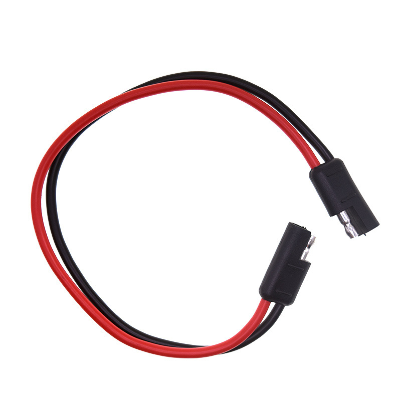 QUICK DISCONNECT WIRE HARNESS 2 PIN - SAE CONNECTOR 10 GAUGE Black&Red Nickle-plated