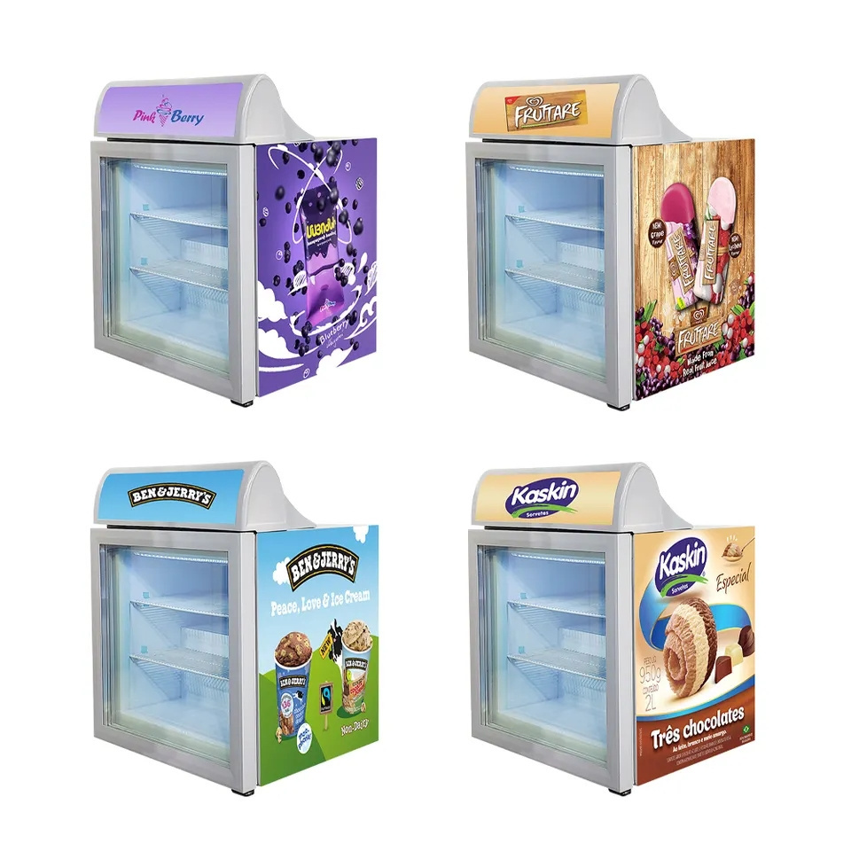 55L Compressor Cooling Ice Cream Display Small Hotel Mini Bar Freezer