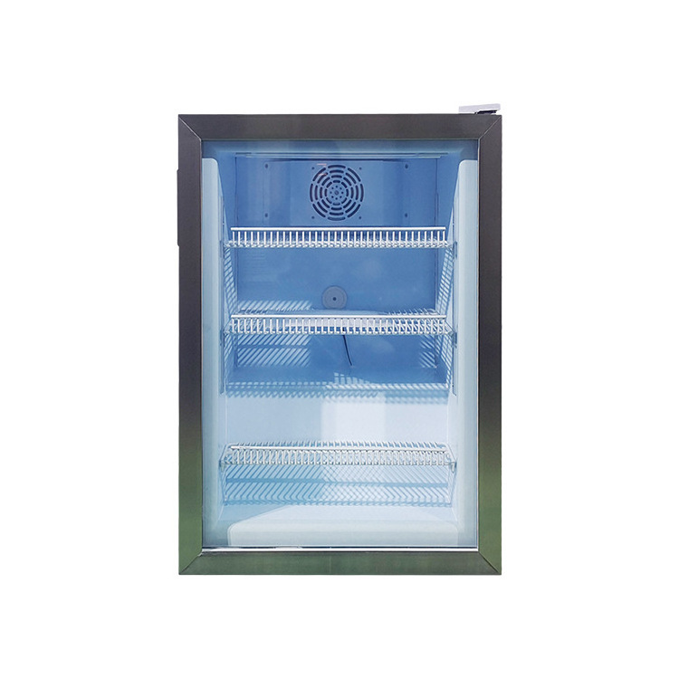 NUELEAD 98L Store Display Freezer Adjustable Temperature Setting Concerssion Stand Refrigerator Cola