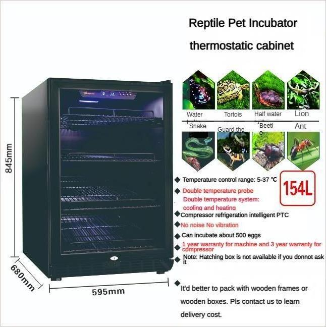 ODM Manufacturer Climbing Pet Incubator Egg Thermostatic Egg Incubator Black Steel Reptile Incubator