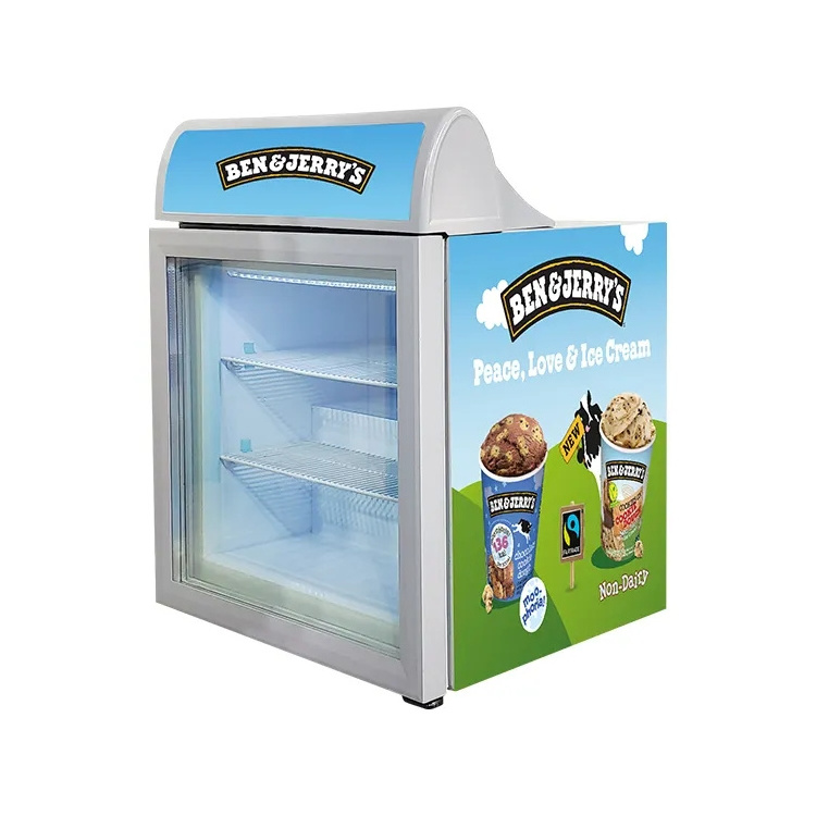 55L Compressor Cooling Ice Cream Display Small Hotel Mini Bar Freezer