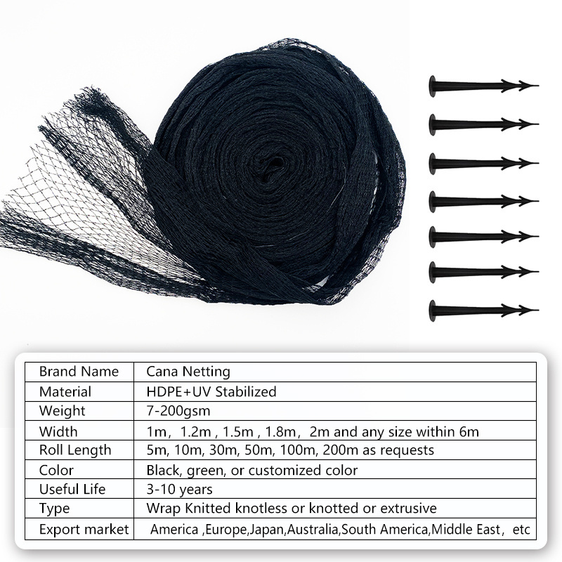 Factory hot selling commercial garden plastic knotted mesh anti bird netting