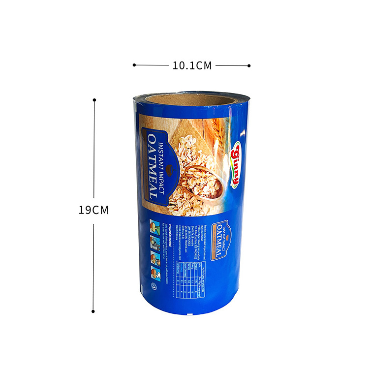 printed laminated food packaging plastic roll film flexible wrapping film roll aluminium foil packaging film