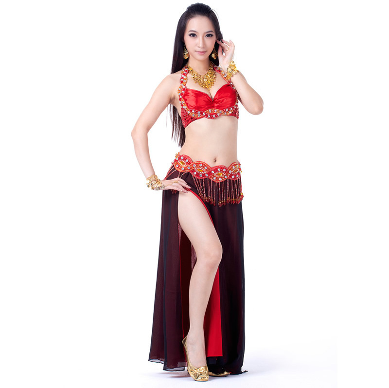 Professional bead belly dance performance costumes with tassel BellyQueen