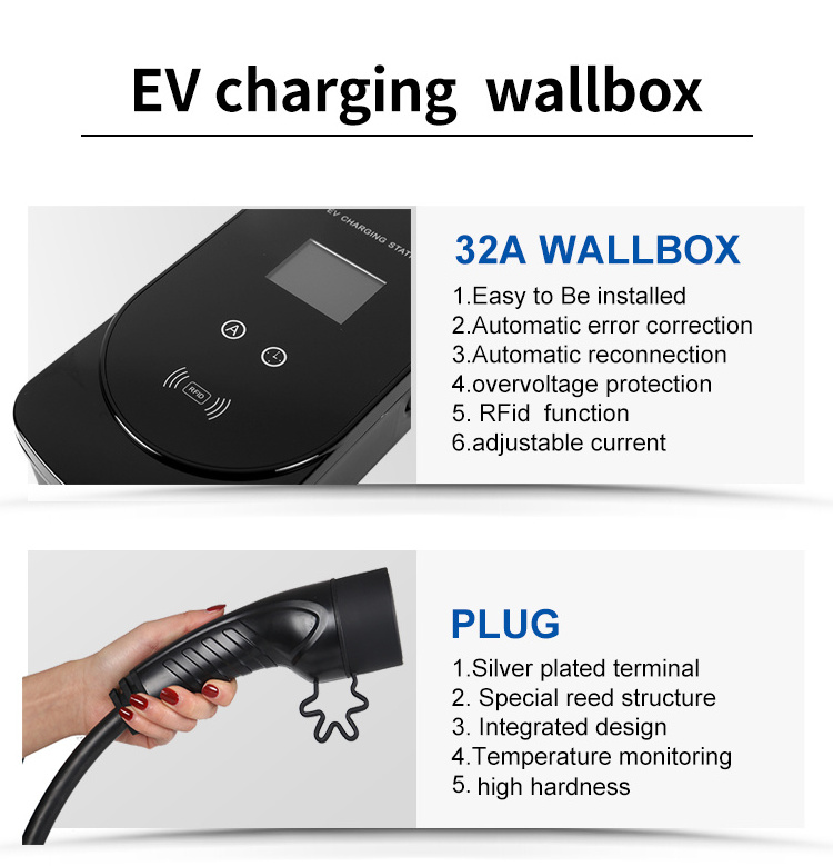 European EV Charging Station 22kw 32A three phase Charger Station for Electric Car