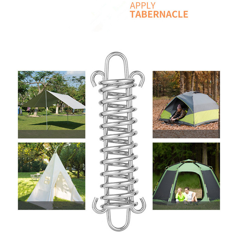 Heavy Duty Tent Porch Awning Rope Tensioner Swing Extension Spring Wind Rope Buckle for Outdoor Camping Hiking Hammock Chair