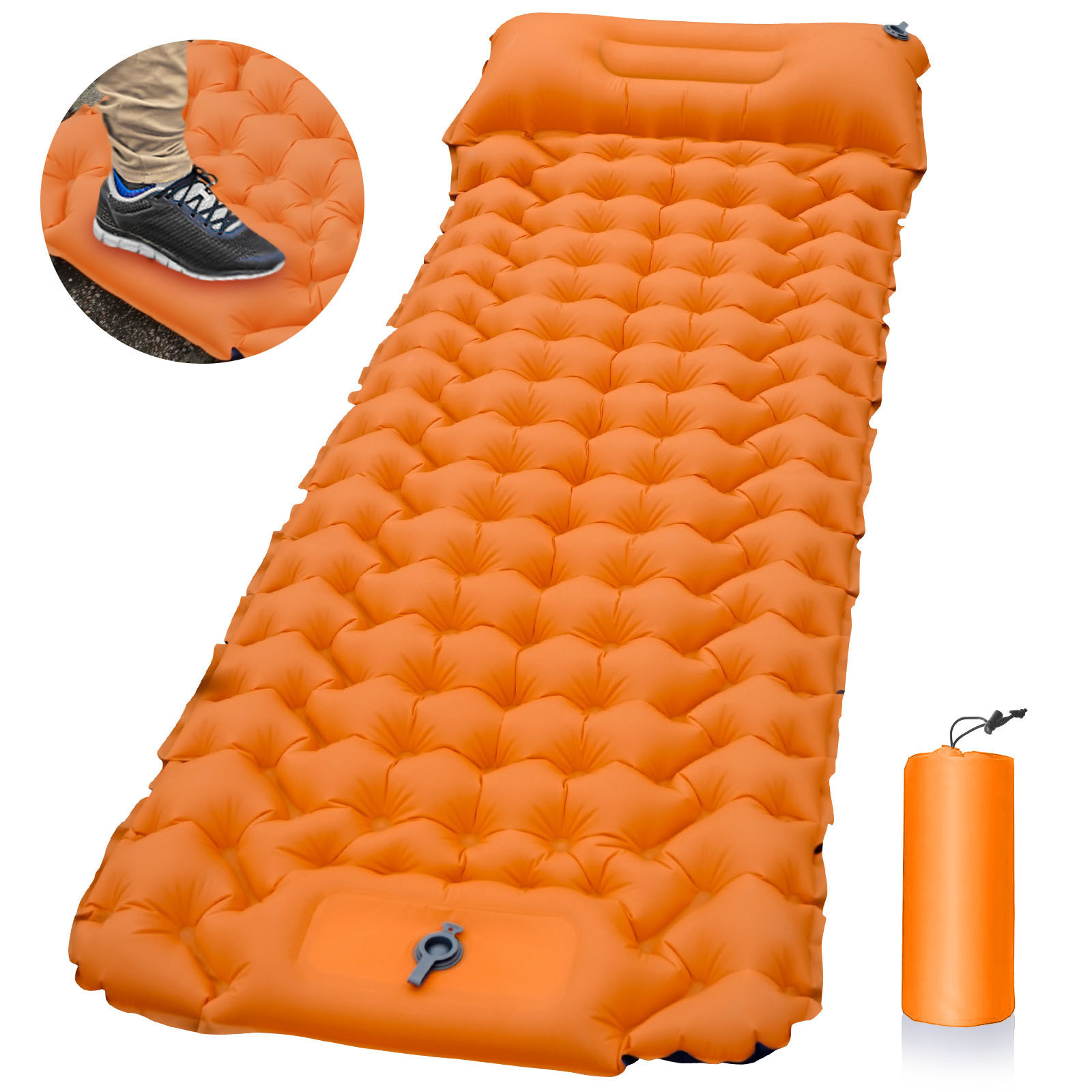 Mydays Outdoor Hot Sale 196*68*9CM Ultralight Inflatable Backpacking Pad Mat Air Mattress for Hiking Traveling Tent