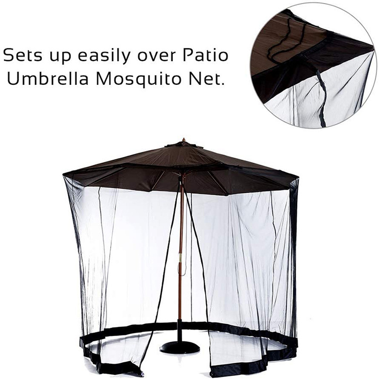 9' Patio Adjustable Large Garden Umbrella Hanging Tent Polyester Light Weight Mosquito Netting for Outdoor