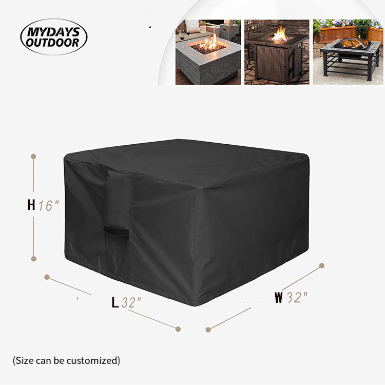 Mydays Outdoor Heavy Duty Durable Waterproof Oxford Patio Dustproof Outdoor BBQ Girl Fire Pit Cover with Storage Bag