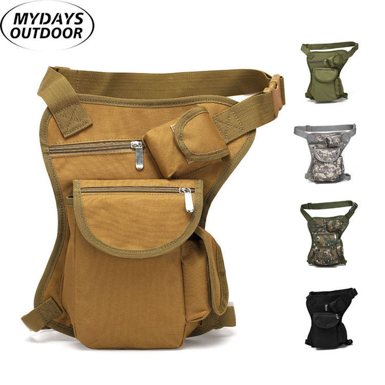 Mydays Outdoor Oxford Fanny Pack Waist Thigh Tactical Leg Bag with Adjustable Shoulder Strap