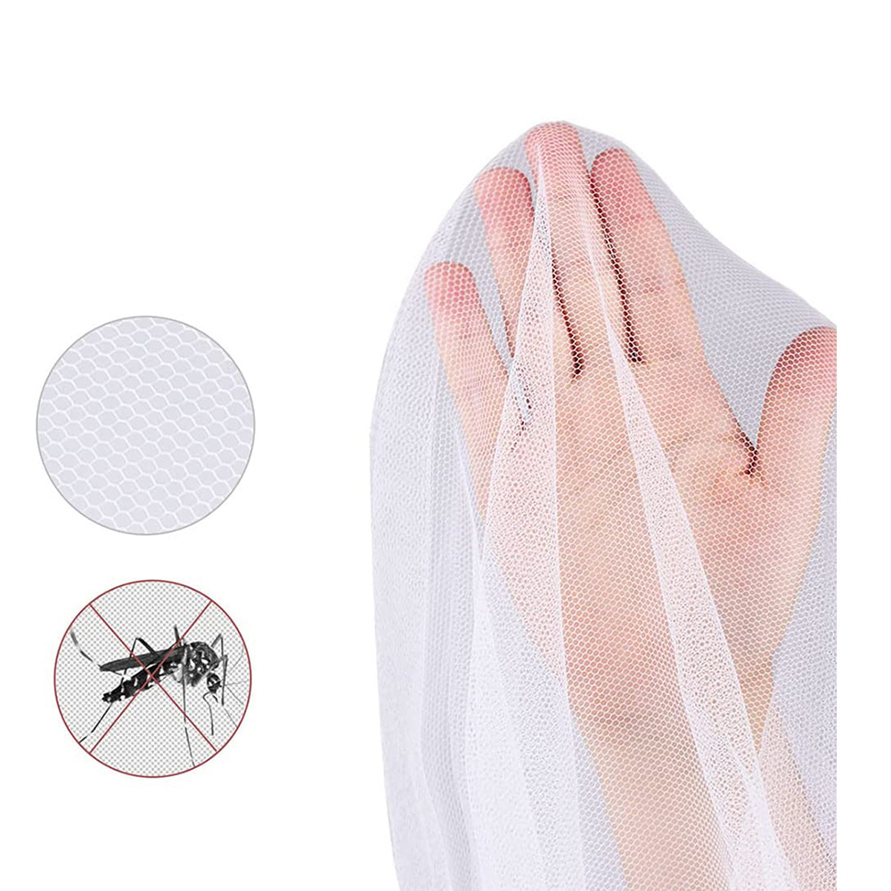 Lightweight White Single Bed Compact Canopy Net Mesh Camping Mosquito Nets for Outdoor Hiking Climbing