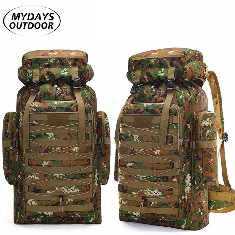 Mydays Outdoor Extra Large Custom Waterproof Adjustable Straps 2 In 1 Hiking Tactical Backpack with Multiple Color Options