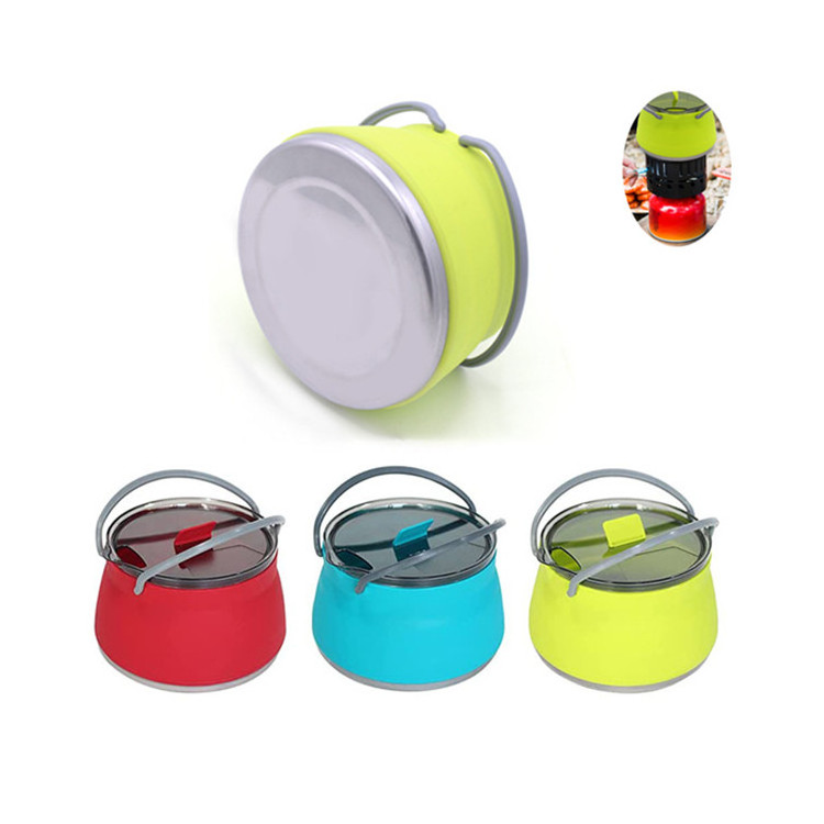 Mydays Outdoor Hot Sale 1L Capacity Collapsible Camping Portable Kettle for Hiking Travel Outdoors Activities