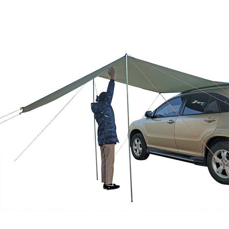 Waterproof Oxford Portable Canopy Camper Trailer Sun Shade Camping Car Awning Tent for Vehicles SUV RV