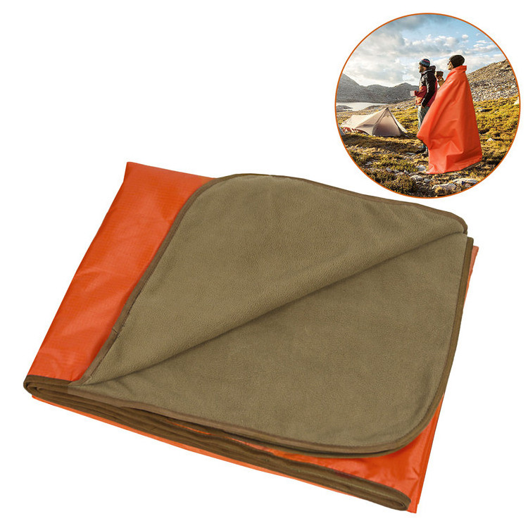 Wholesale Outdoor Waterproof Windproof Warm Fleece Throw Camping Picnic Stadium Blanket for Travel Beach