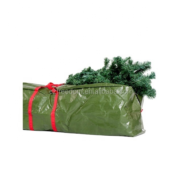 PE Woven Green  christmas tree storage bag