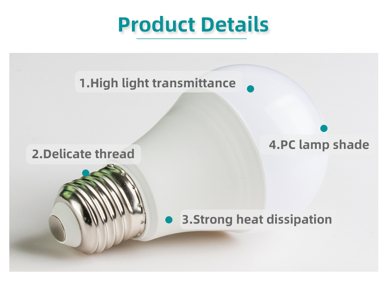 Manufacture aluminum plastic LED bulb lights A60 A19 bulb E27 E26 6W 9W10W Led Bulb