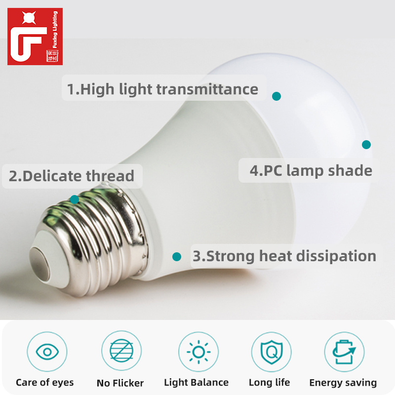 Manufacture aluminum plastic LED bulb lights A60 A19 bulb E27 E26 6W 9W10W Led Bulb