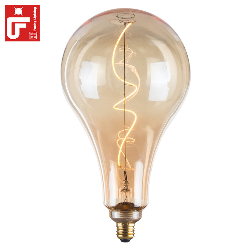 220V 120V 4W house decor lights Custom big size Led Filament Bulb spiral Lamp Retro Incandescent Edison Bulbs Light