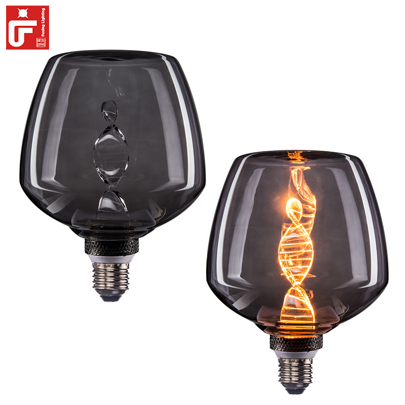 G125 vintage Edison Led Bulb E26 220V Lamps 3W E27 Filament Amber Glass 2200k Dimmable