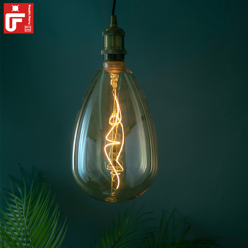 Irregular Shape Led Spiral Soft Filament Led Bulb Led Flexible Filament Bulb Led Filament Bulb Design Lamp Decoration