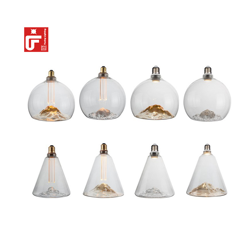 Luxury Ambience Mountain Shape Light Bulbs  E27  Led Edison Bulb For Restaurant Bar Home 2.5/3.5/4w Decorative Lighting