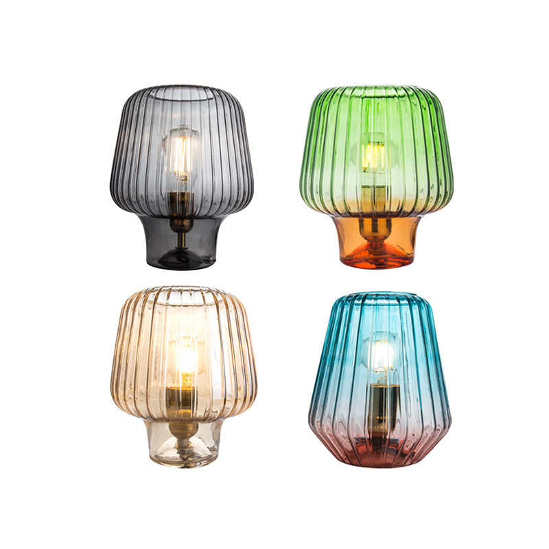 Hot Sale Glass Modern Lamp Design Light Nordic Retro Atmosphere Mushroom Lamp Glass Decorative Table Lamp