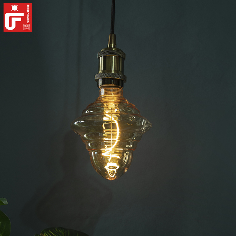 Irregular Shape Led Spiral Soft Filament Led Bulb Led Flexible Filament Bulb Led Filament Bulb Design Lamp Decoration