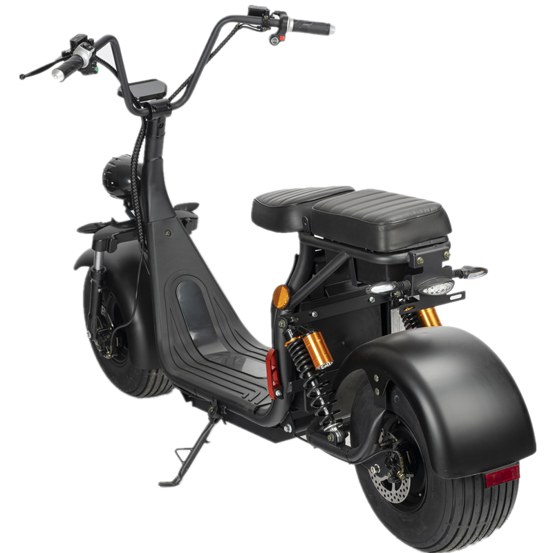 Eu warehouse 60V 1500W Long Range City coco Fat Tire electric scooter for adults with 2 seats