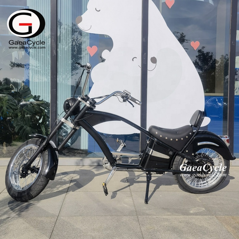 European Warehouse Gaea 2022 hot sale vintage fat bike electric chopper electric bicycle electric motorcycle 1000w e bike